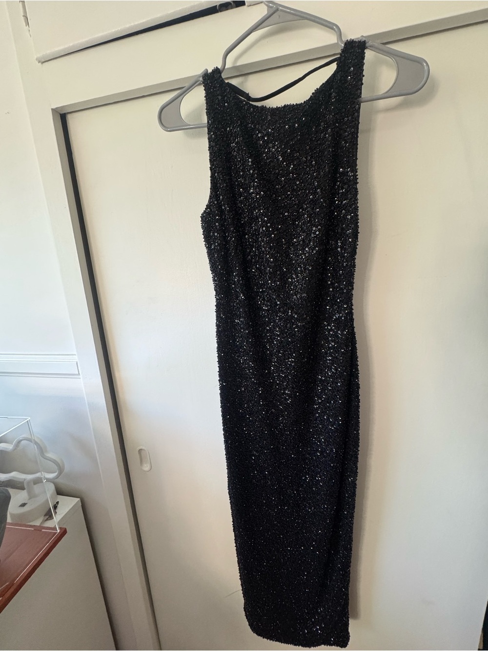 Oh Polly Black Sequin Maxi Dress